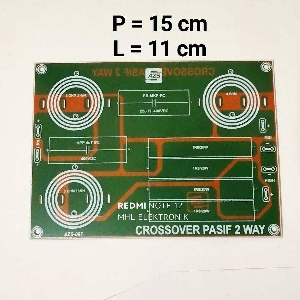 PCB 2 WAY CROSSOVER PASIF Crossover Pasif 2 Way