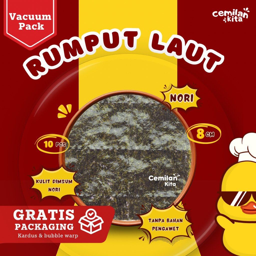 

Rumput Laut Bulat - Kulit Dimsum Nori - Nori 8cm Cemilan