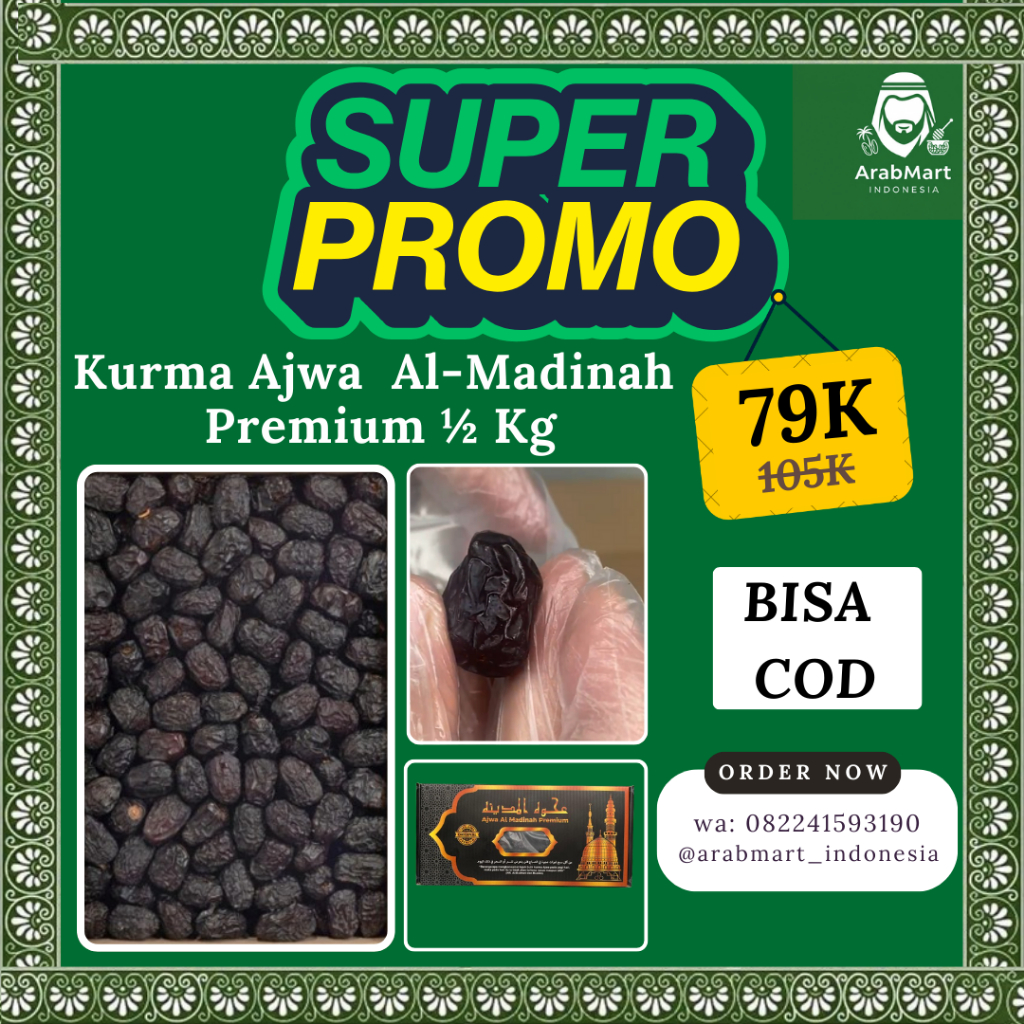 

Kurma Ajwa Al-Madinah Premium 1 kg