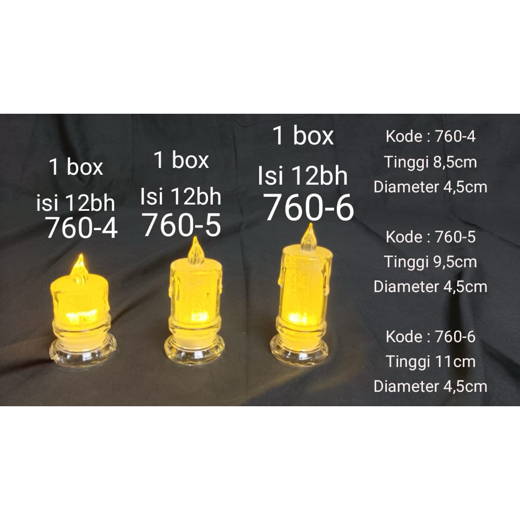 Lilin elektrik LED premium hias korea aestheticlilin natal lilin altar lampu tidur korea model melte