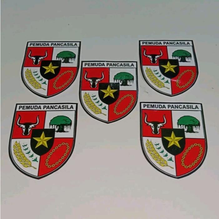 

stiker logo pemuda pancasila 6x6cm isi 10pcs