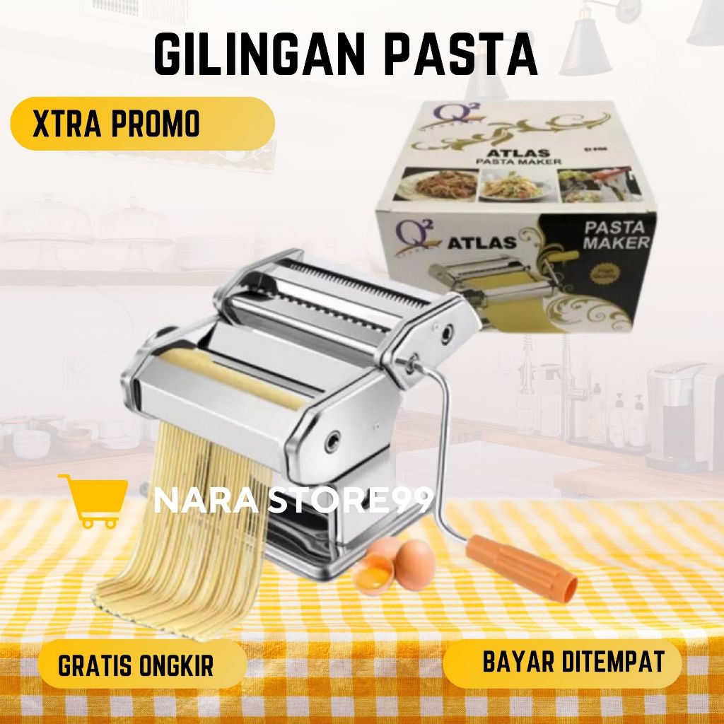 PROMO Gilingan Mie - Pasta - Pastel - Molen Merk Q2 Atlas FREE PACKING KARDUS