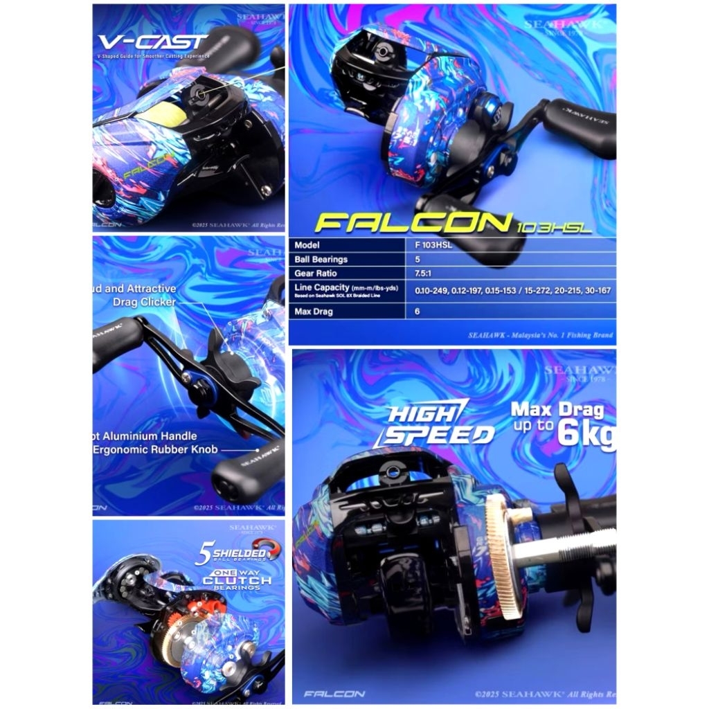 Reel bc SEAHAWK FALCON 103HSL