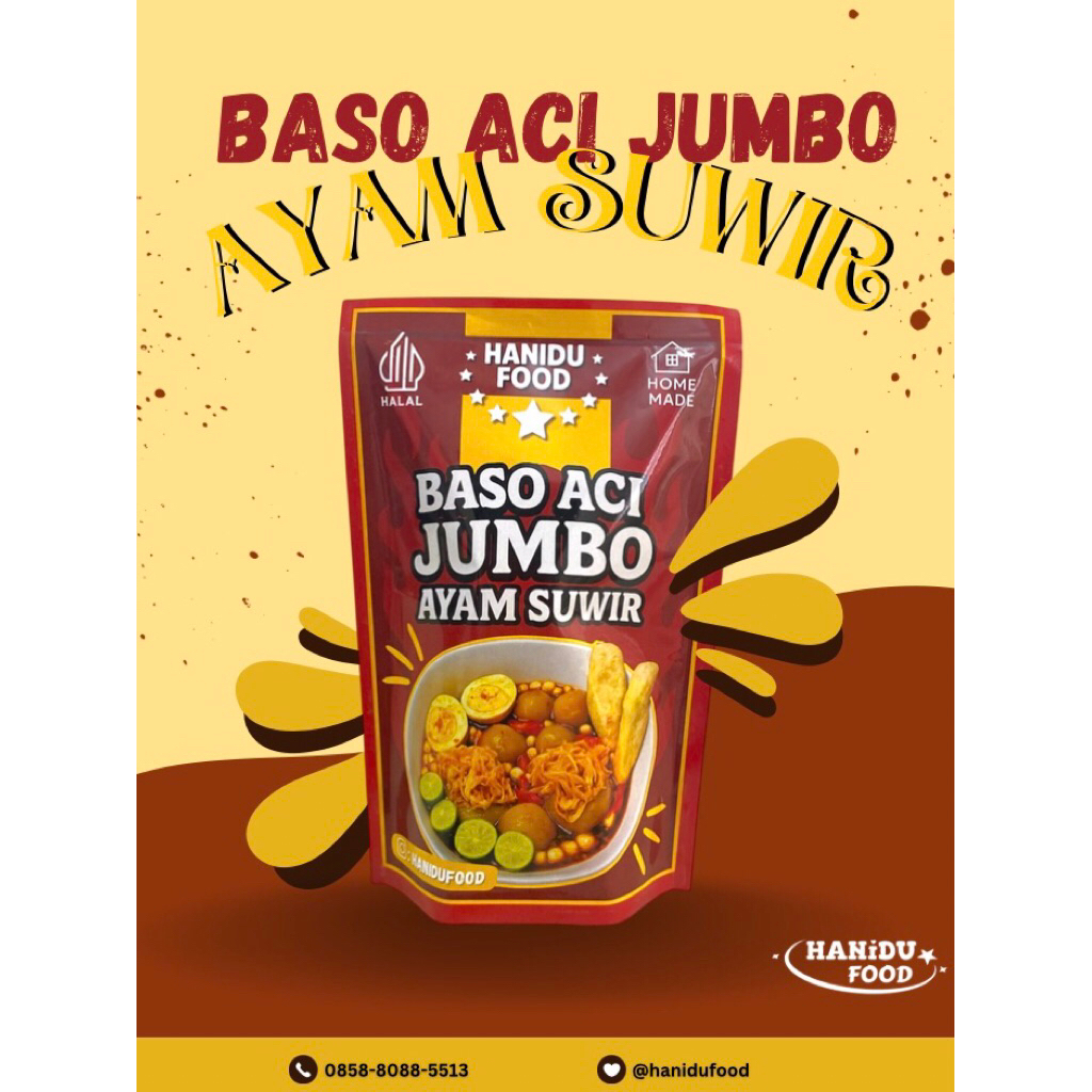 

BASO ACI JUMBO AYAM SUWIR HANIDU FOOD | HOT CHILI OIL