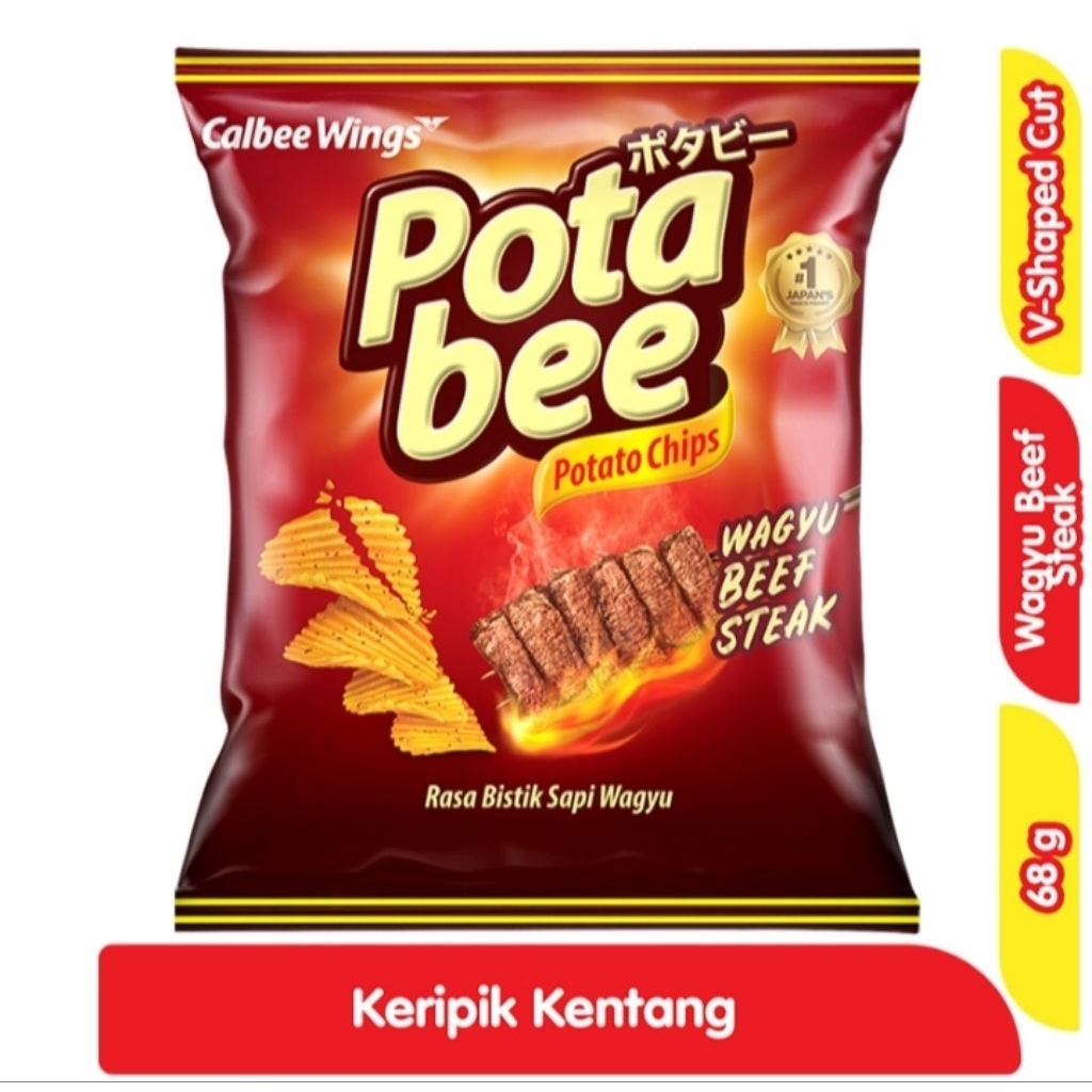 

Potabee Keripik Kentang Wagyu Beef Steak 68 g