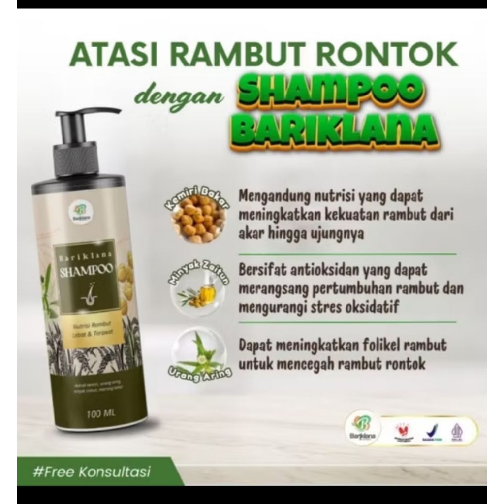 

shampo herbal alami bariklana ketombe rambut rontok hempas