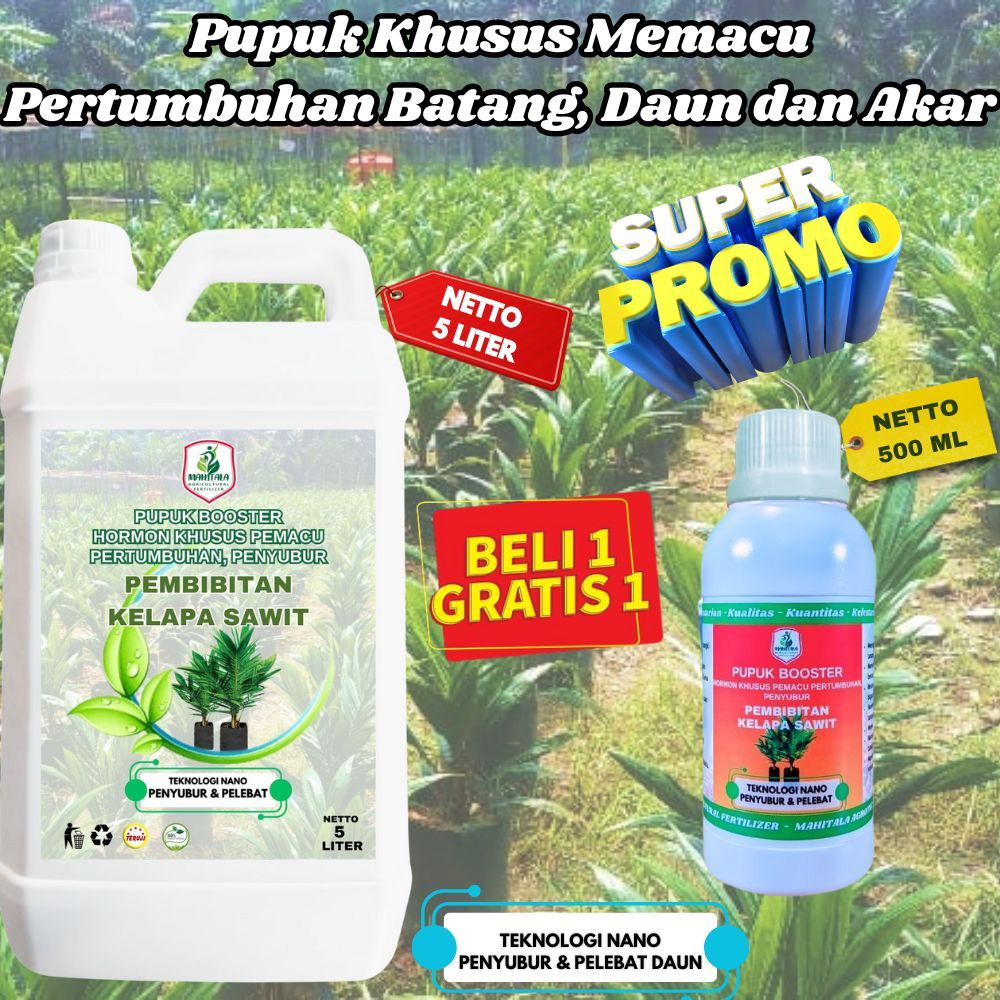 Pupuk Penyubur Pelebat Daun Batang Akar Bibit Sawit Pupuk Kecambah Sawit Pupuk Bibit Sawit Terbaik