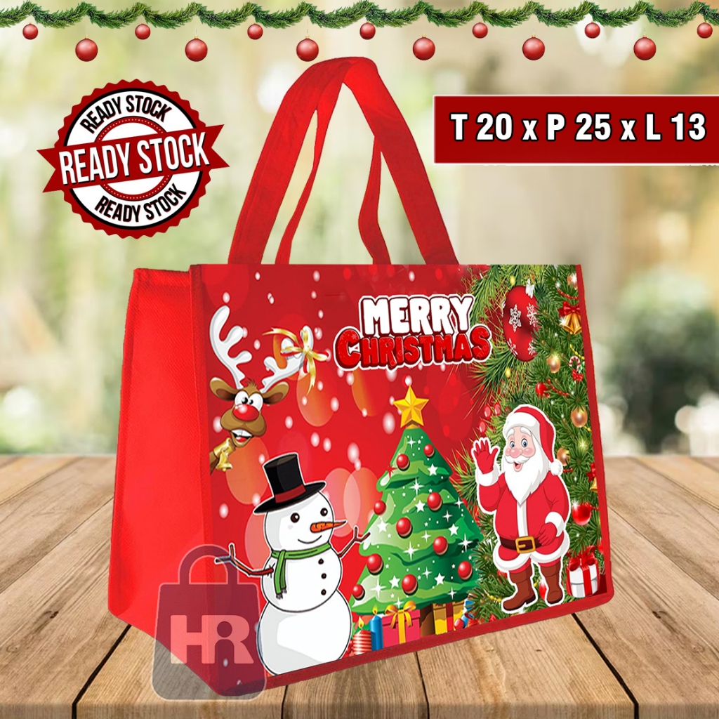 

READY STOK Goodie Bag Natal / Tas Ready Stock Natal / Bingkisan Natal Bisa Beli Satuan / Tas Kain Spunbond Natal Merry Christmas / Goodiebag Natal / Tas Souvenir Natal / Goodie Bag Tas Spunbond Christmas / Bingkisan Natal / Goodie Bag Motif Natal