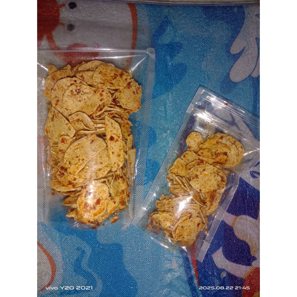 

basreng koin,,pedas daun jeruk original daun jeruk