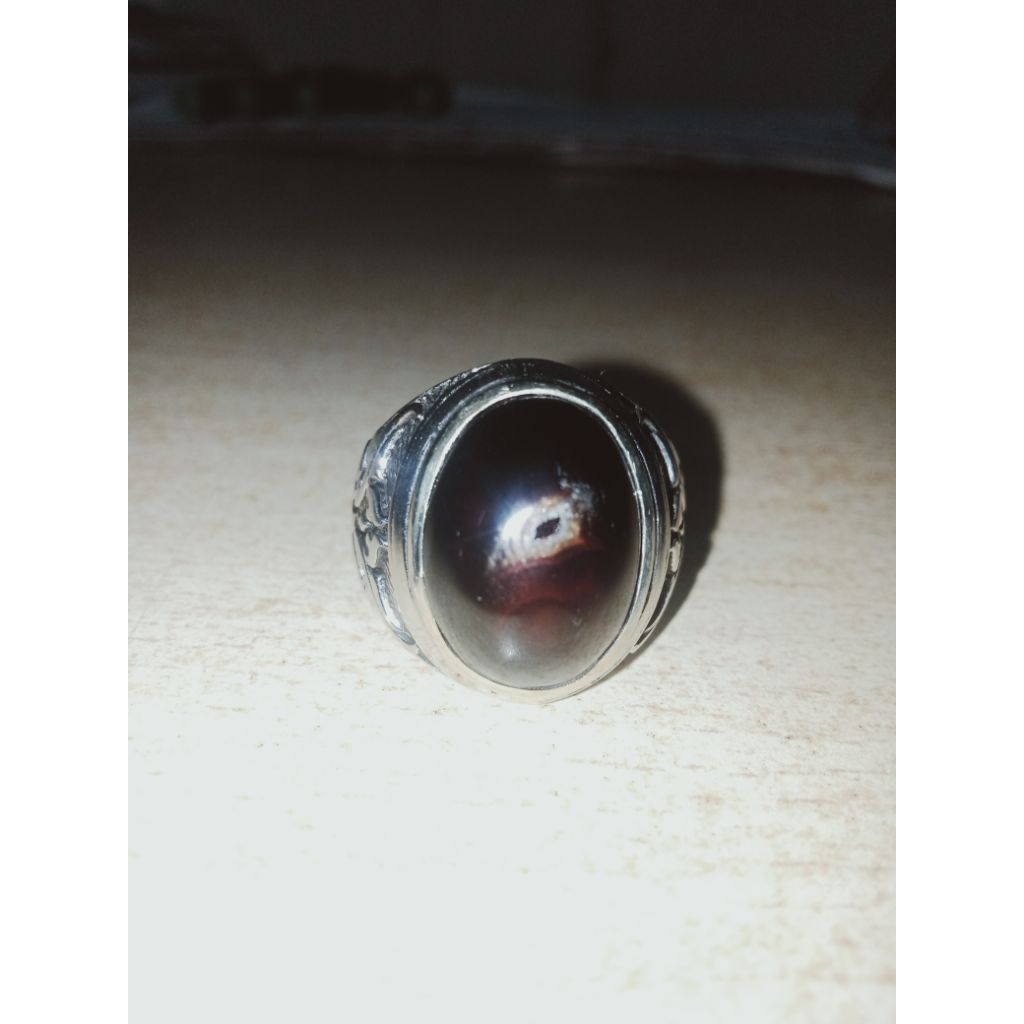 batu akik Yaman wulung combong motif dimensi kantoran