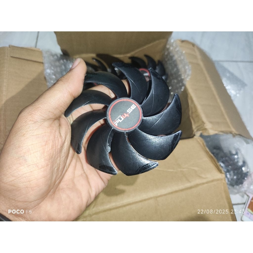 Fan kipas vga Sapphire Rx 5500 5600 5700 Xt pulse 95mm 6pin