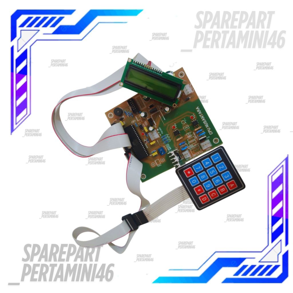 Cpu AC/DC Ic 32 Set Kabel Sambungan Dan Keypad Tombol Pom Mini Digital
