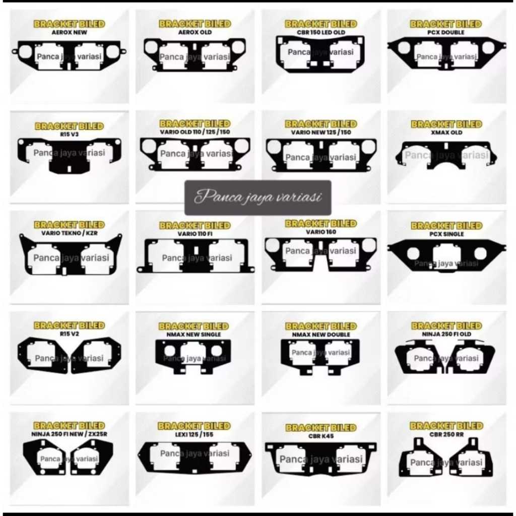 Bracket Breket Dudukan Lampu Projie Biled 2,5 inch HID Vario 160 Vario 125/150 New Vario 160 New Adv
