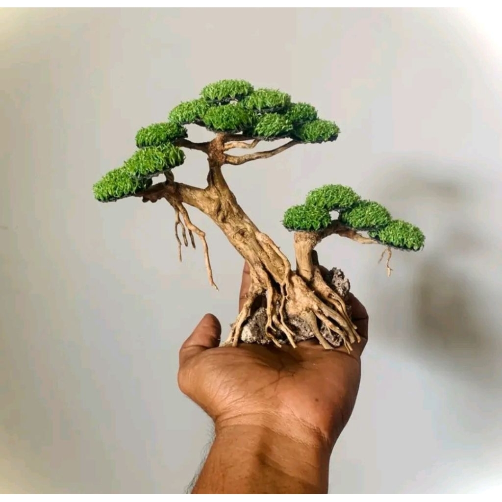 bonsai daun sintetis aquascape