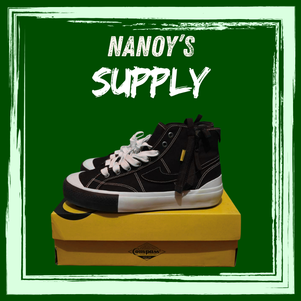 Sepatu Compass FR2 Proto 1 High Black White Japan Edition