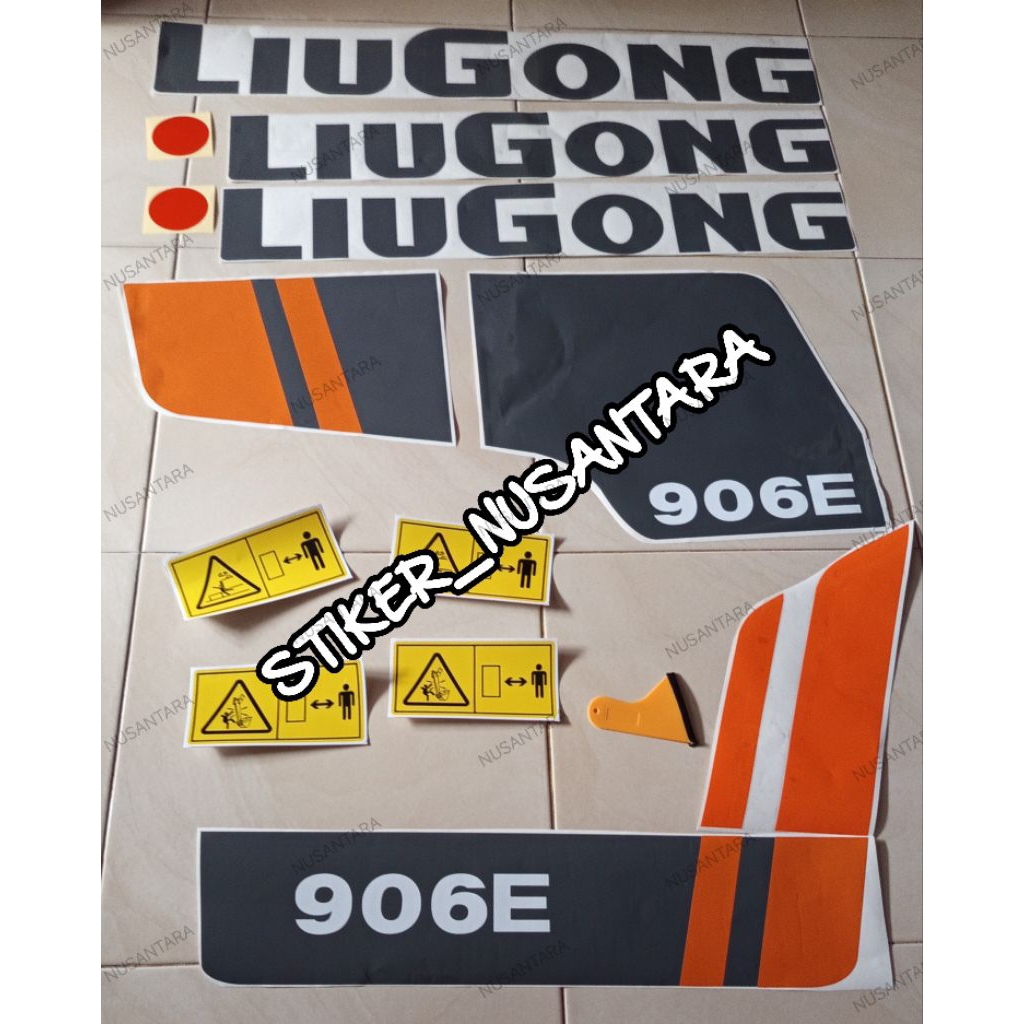 Cutting sticker LiuGong 906E stiker alat berat Excavator