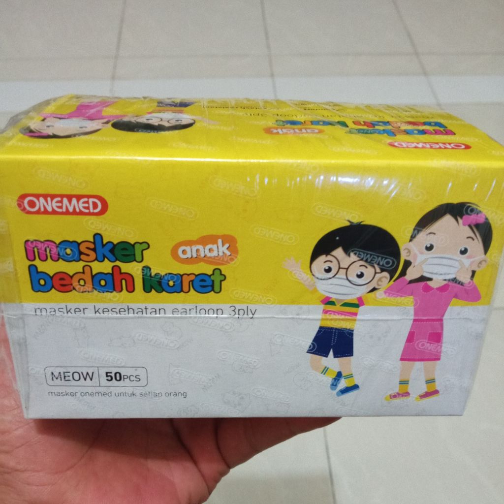 MASKER BEDAH KARET ANAK Onemed 50pcs