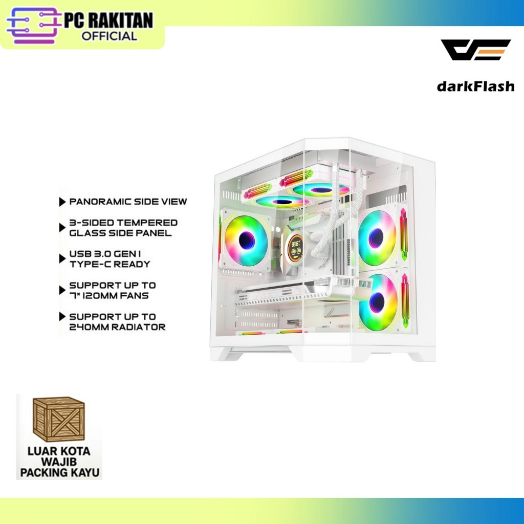 AIGO FT350 M-ATX PC Casing NO FAN - PUTIH