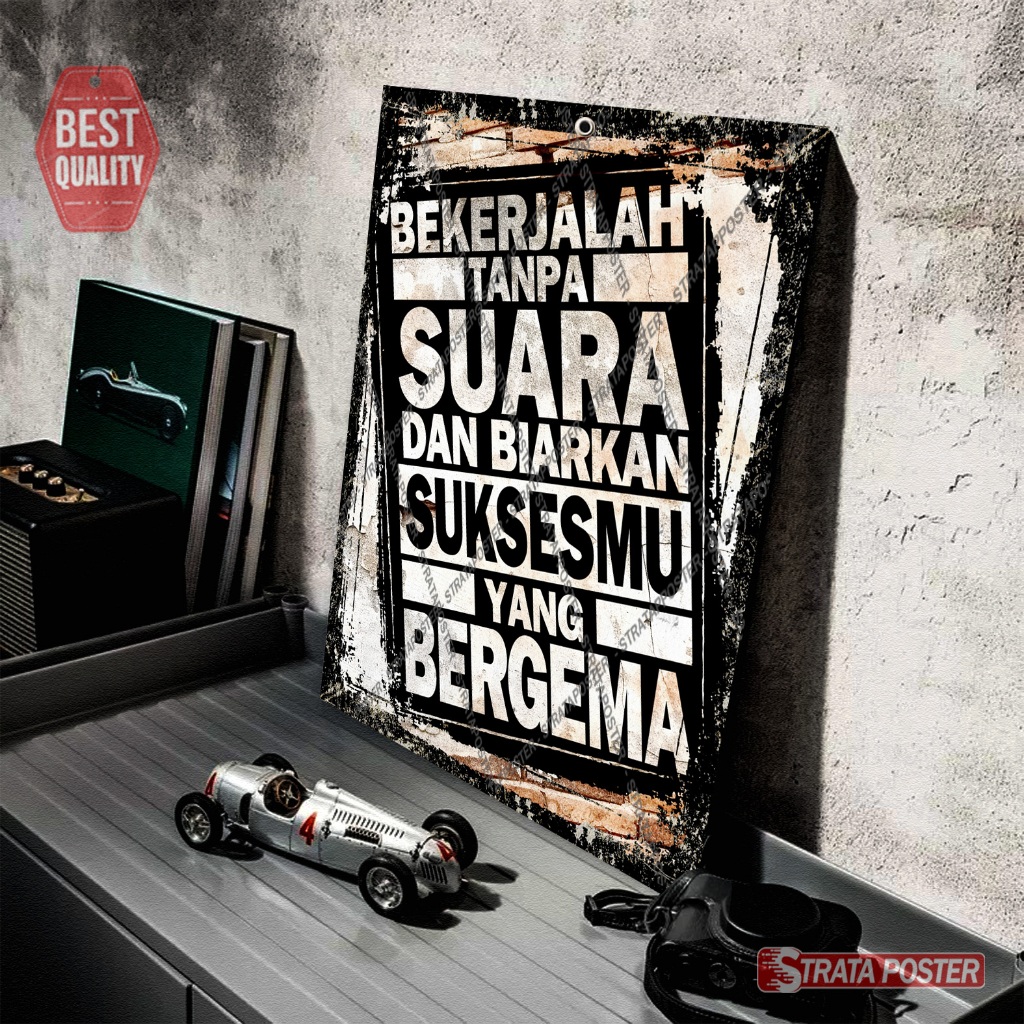 Poster kata kata motivasi kerja Hiasan dinding kamar