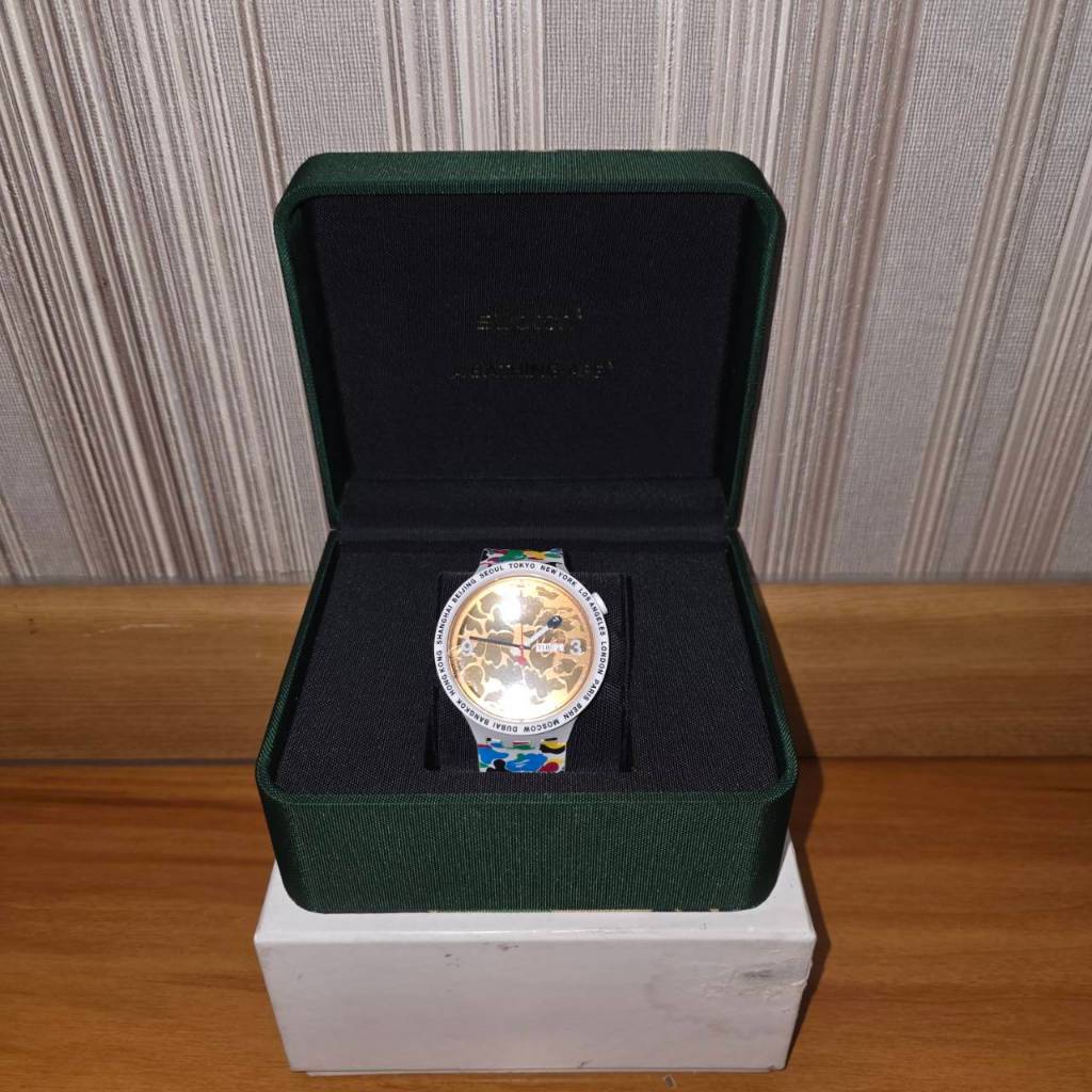 Swatch x Bape Tokyo White Multi Camo