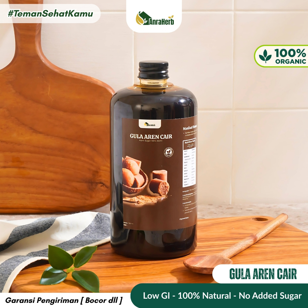 

AnraHerb Gula Aren Cair 500ml Murni | untuk Kopi Masakan Minuman Harian Diet Sehat Keluarga