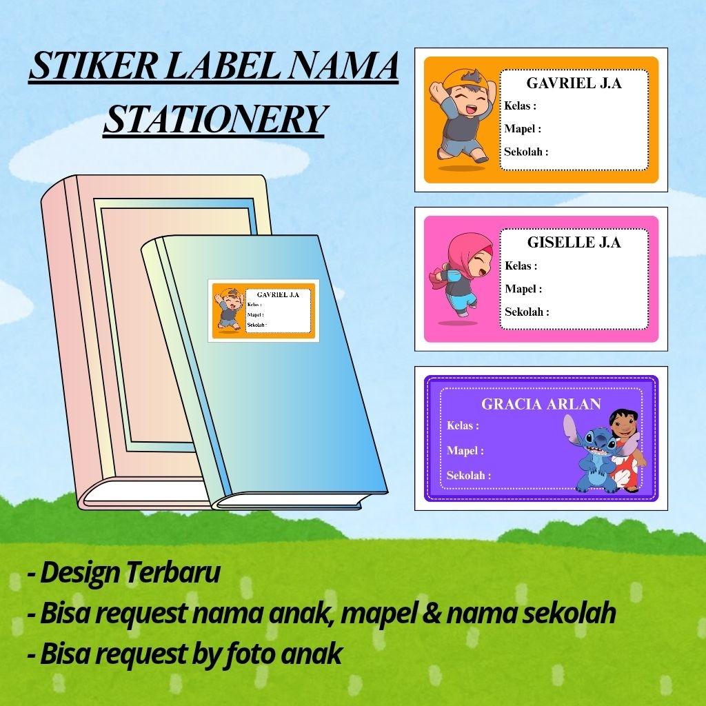 

Stiker Label "Tema Stitch" / Stiker Label Nama / Stiker Label Custom / Stiker buku