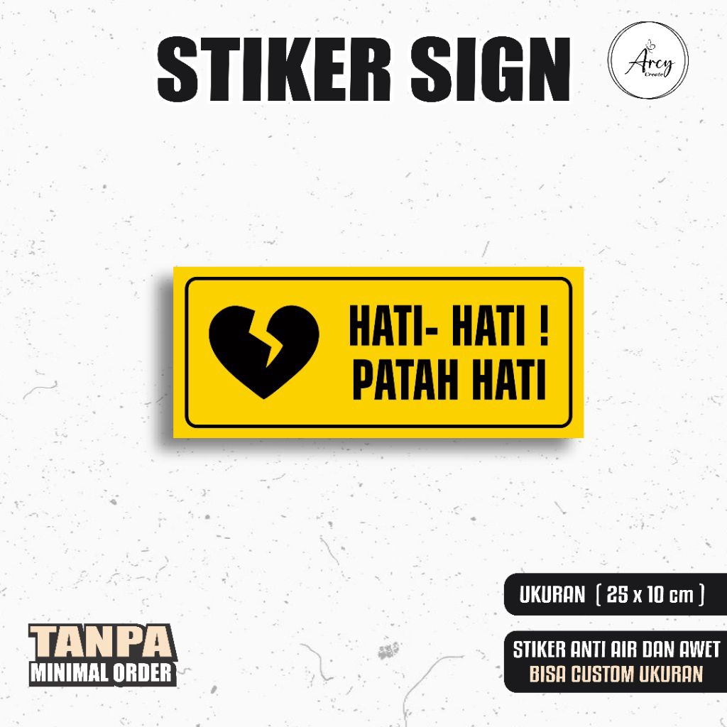 

Stiker Hati Hati patah hati