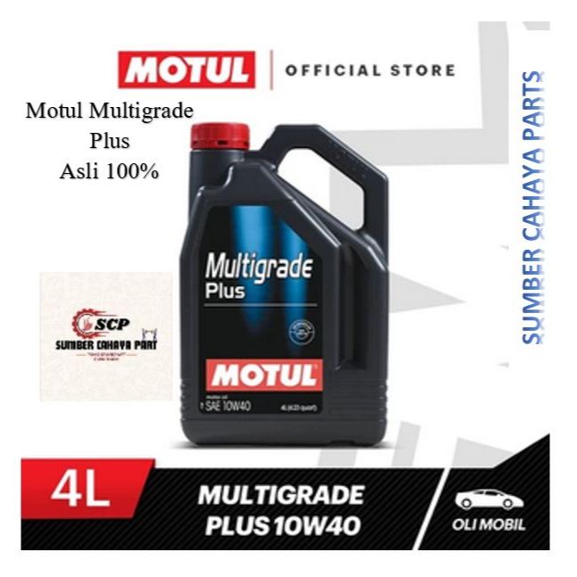 engine Oli MOTUL Multigrade Plus Mobil 10W-40 4L SP 4L (4000 mL) Asli 100% Oli Motul Mobil HC-Tech®