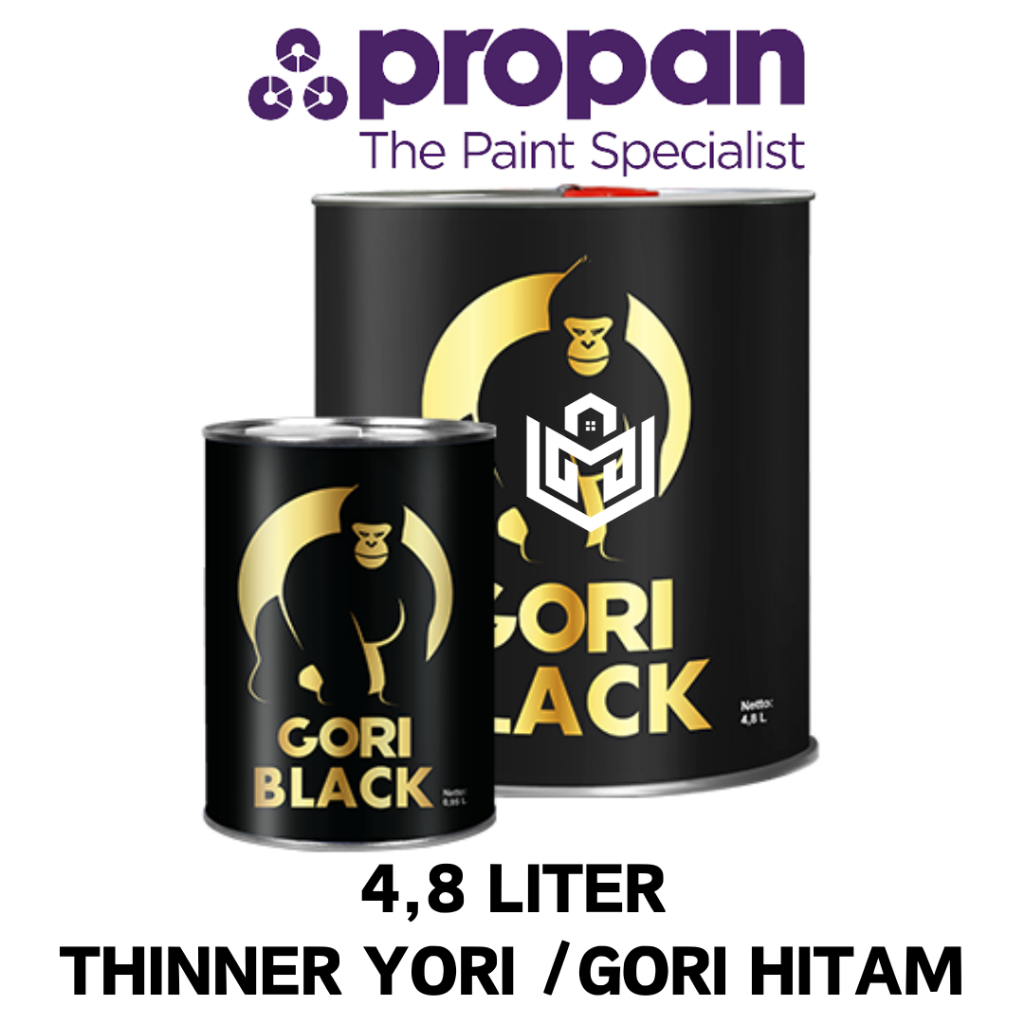 

Thinner Yori (Gori) Black / Hitam Anti Ngabut Untuk Melamine dan Duco 0,95 Liter / PROPAN / Thinner