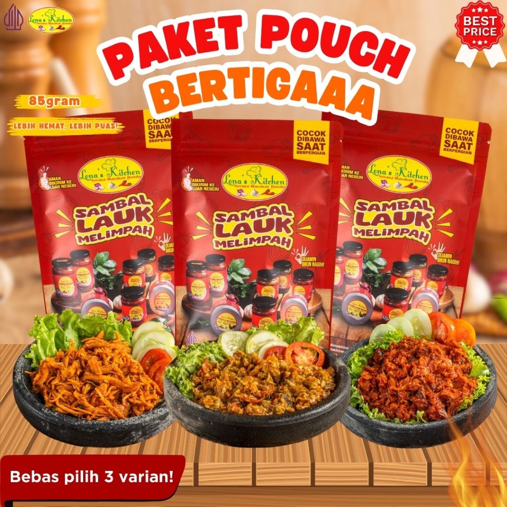 

G&C Sambal Lona's Kitchen Paket Cobain dulu 3 Pouch