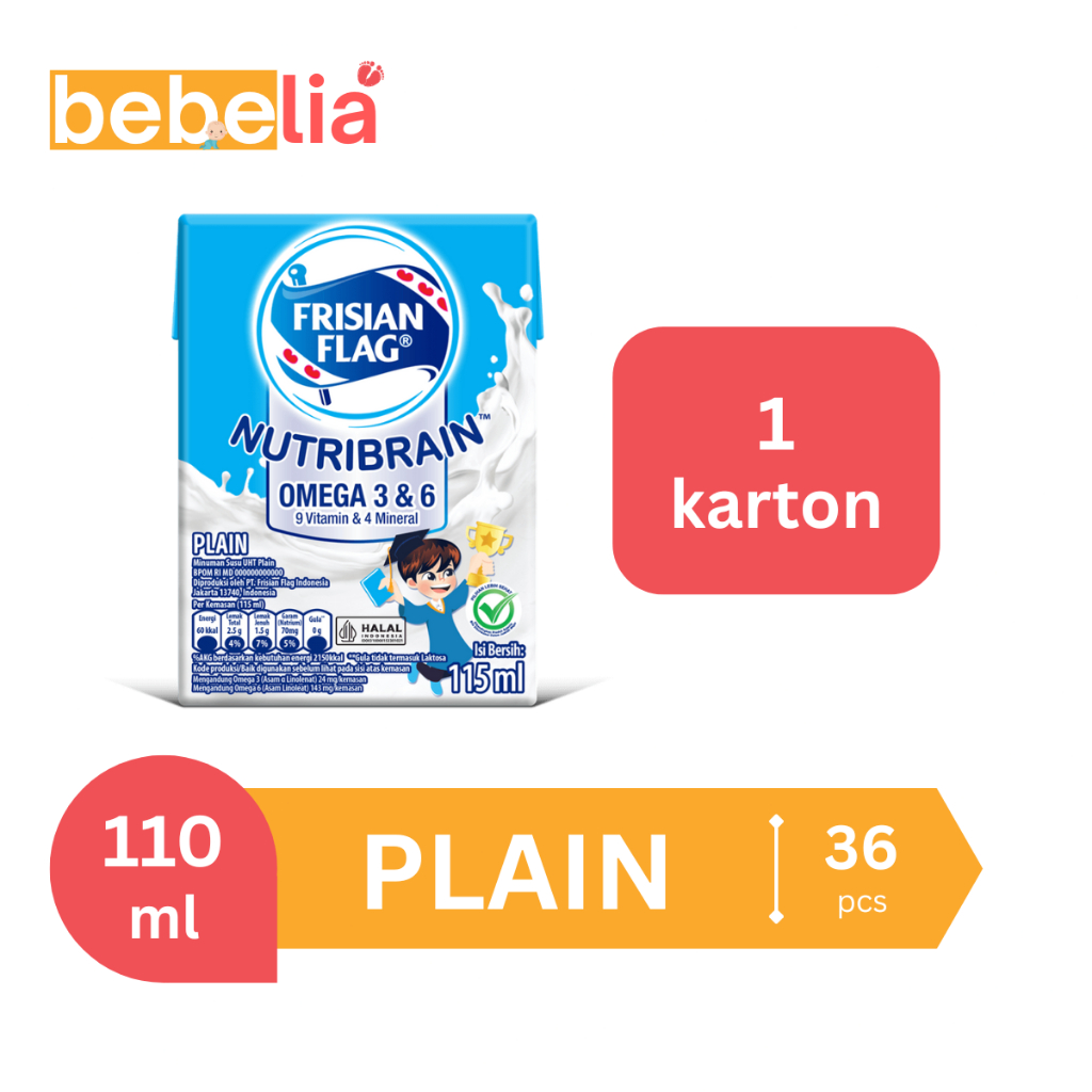 

Frisian Flag Omega Susu UHT Plain 110 ml 1 dus isi 36 pcs
