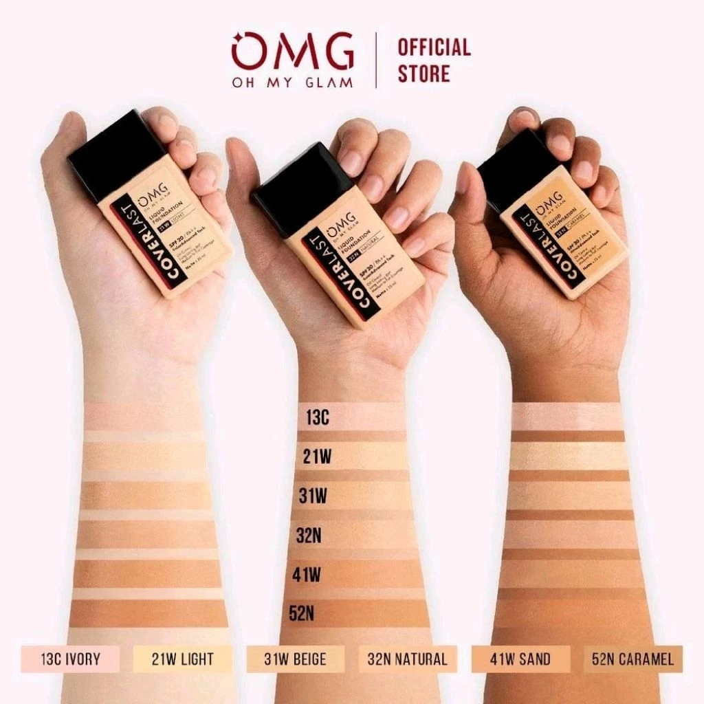 MG Foundation - Cover Last Liquid Foundation SPF 20 PA++ 25ml- Color Advance Tech , Oil Control