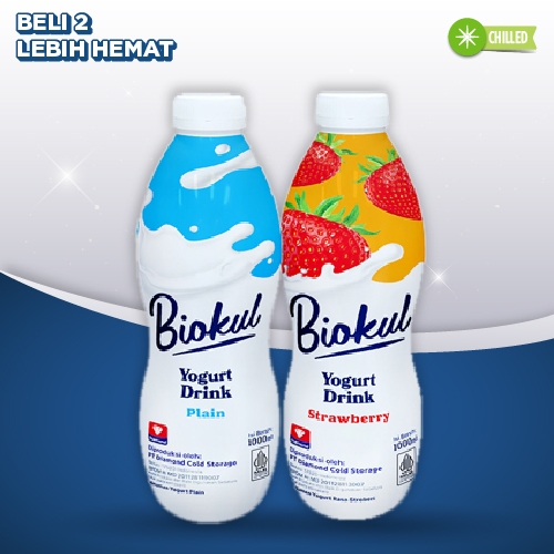 

BELI 2 LEBIH HEMAT BIOKUL DRINK YOGURT 1000 ML (PLAIN & STRAWBERRY)