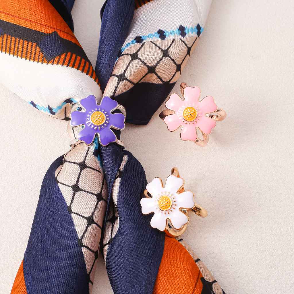 Ring Jilbab Mutiara Bunga Cantik Bross Hijab Jilbab Mewah /Ring Bros Multifungsi Bros Ring Cincin Me