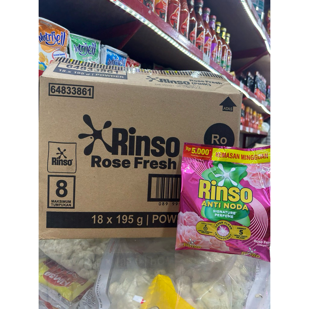 Rinso bubuk 195gram perDUS