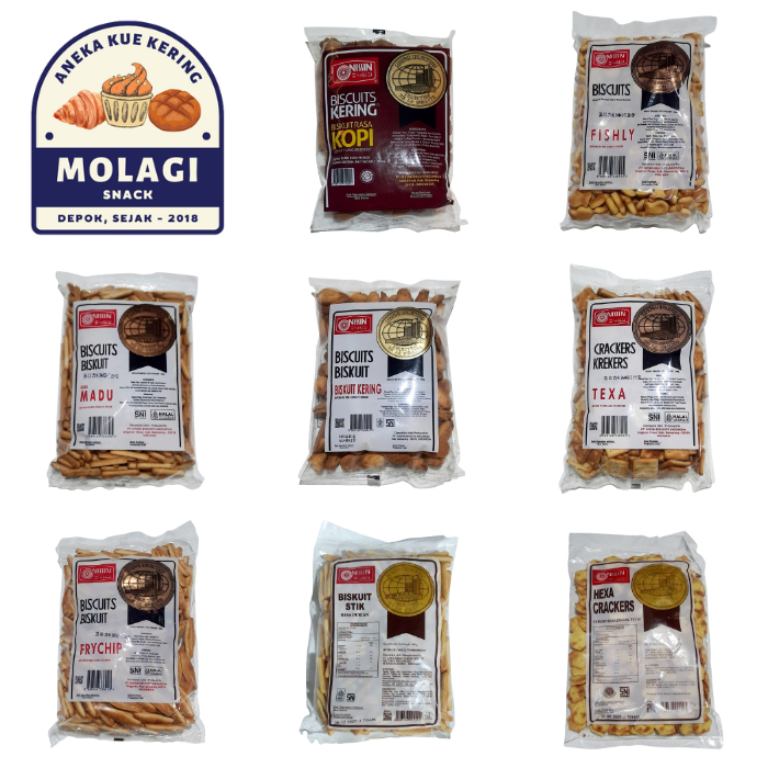 

BISKUIT NISSIN LENGKAP 300g / Kopi, Stik Durian, Madu, Texa, Hexa, Frcychip, Fishly, Biskuit Kering, Kue Kering Lebaran - Molagi Snack