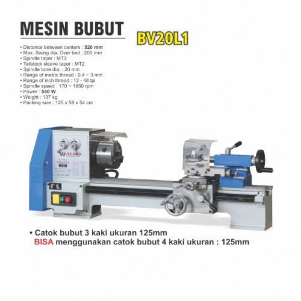 Mesin bubut BV20 L1 ALDO