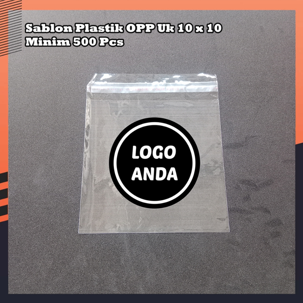 Sablon Kantong Plastik OPP Roti Ukuran 10 x 10 Dengan Logo Anda