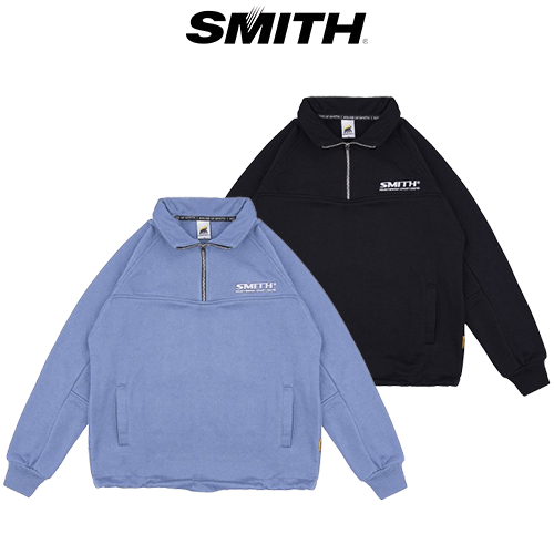 Smith - Jaket Half Zipper Smith Bulu Pria Wanita Basic Cotton Fleece Tebal High Quality Premium