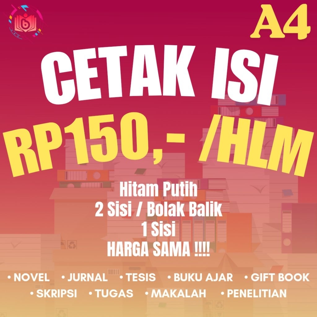 

CETAK/PRINT ISI HITAM PUTIH UKURAN A4