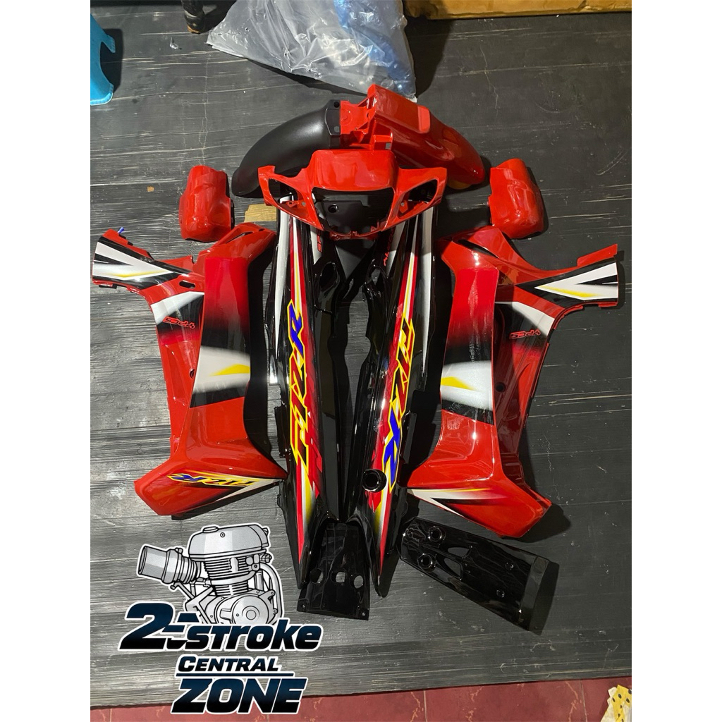 full set bodi halus fiz r f1zr fizr sporty 2003 merah hitam cover body fizr f1zr merah hitam 2003
