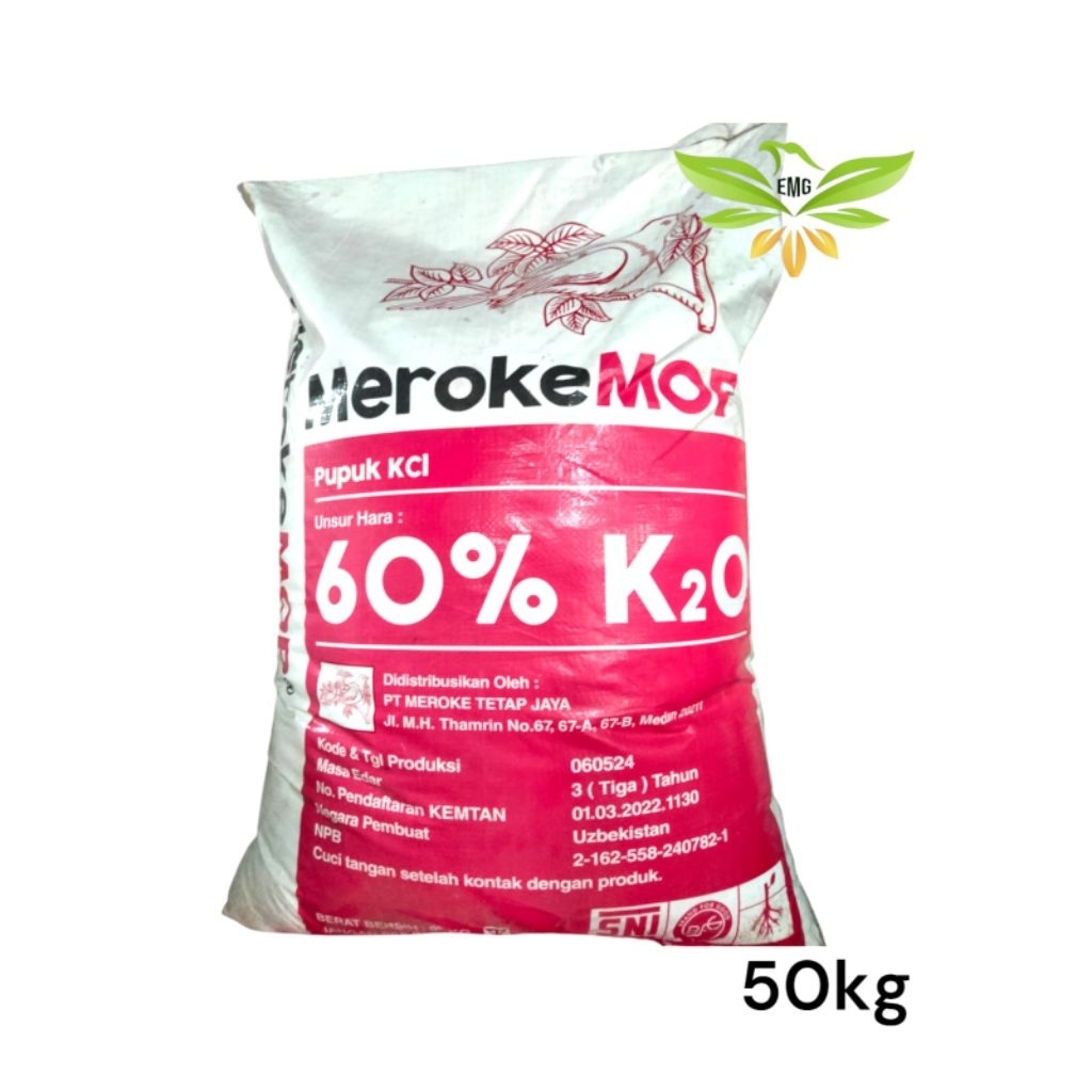 Karungan 50kg Meroke Mop Popuk KCL 60% K20 Meroke