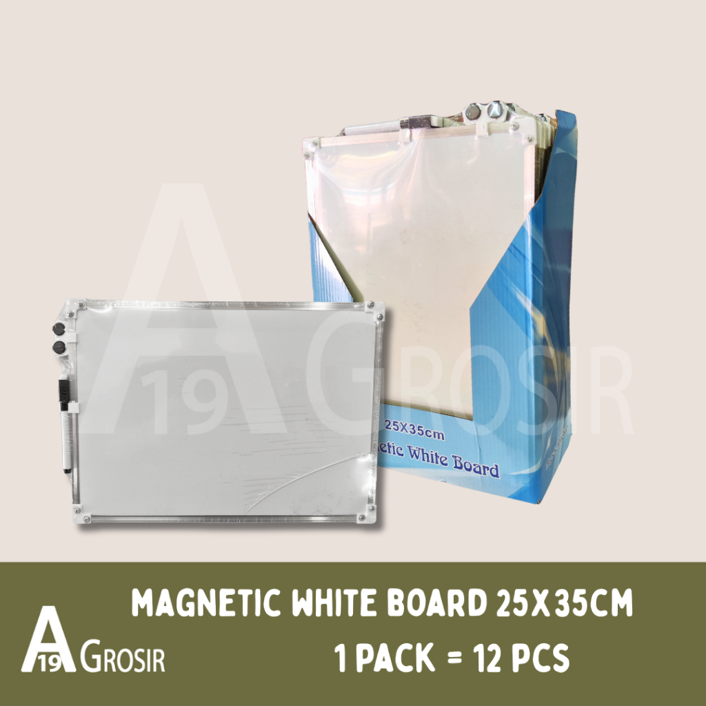 

(1PACK=12PCS) Magnetic White Board 25x35cm
