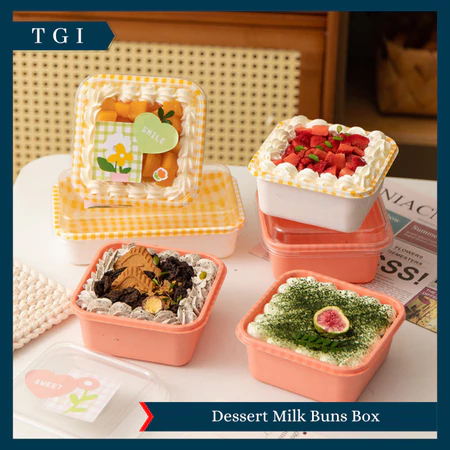 

KUE MOTIF UNIK ESTETIK CAKE BOX BOX MILK BUN