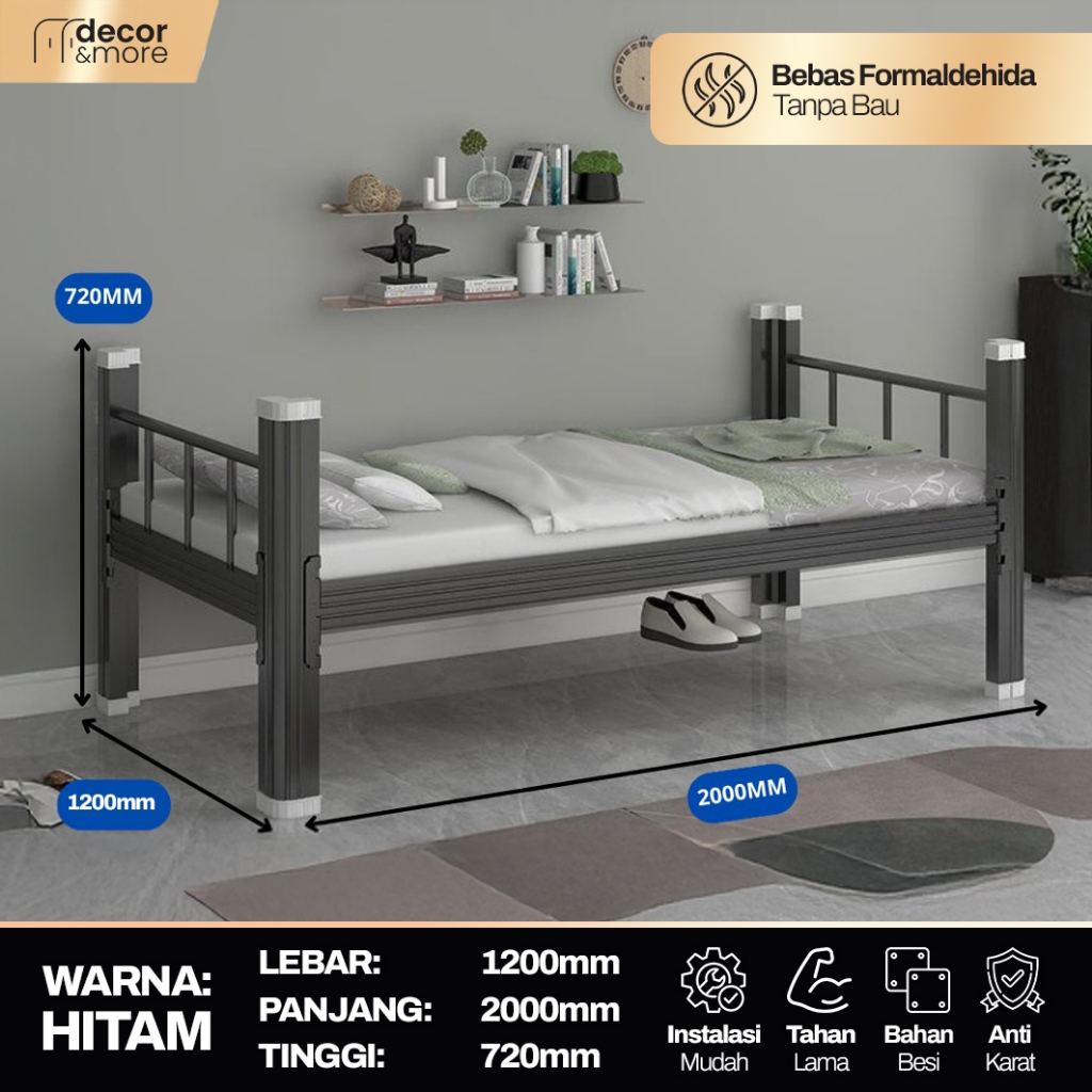 DIPAN TEMPAT TIDUR DIPAN KASUR 90x72 RANJANG TINGKAT 1 SUSUN RANJANG KASUR DIPAN TINGKAT MINIMALIS