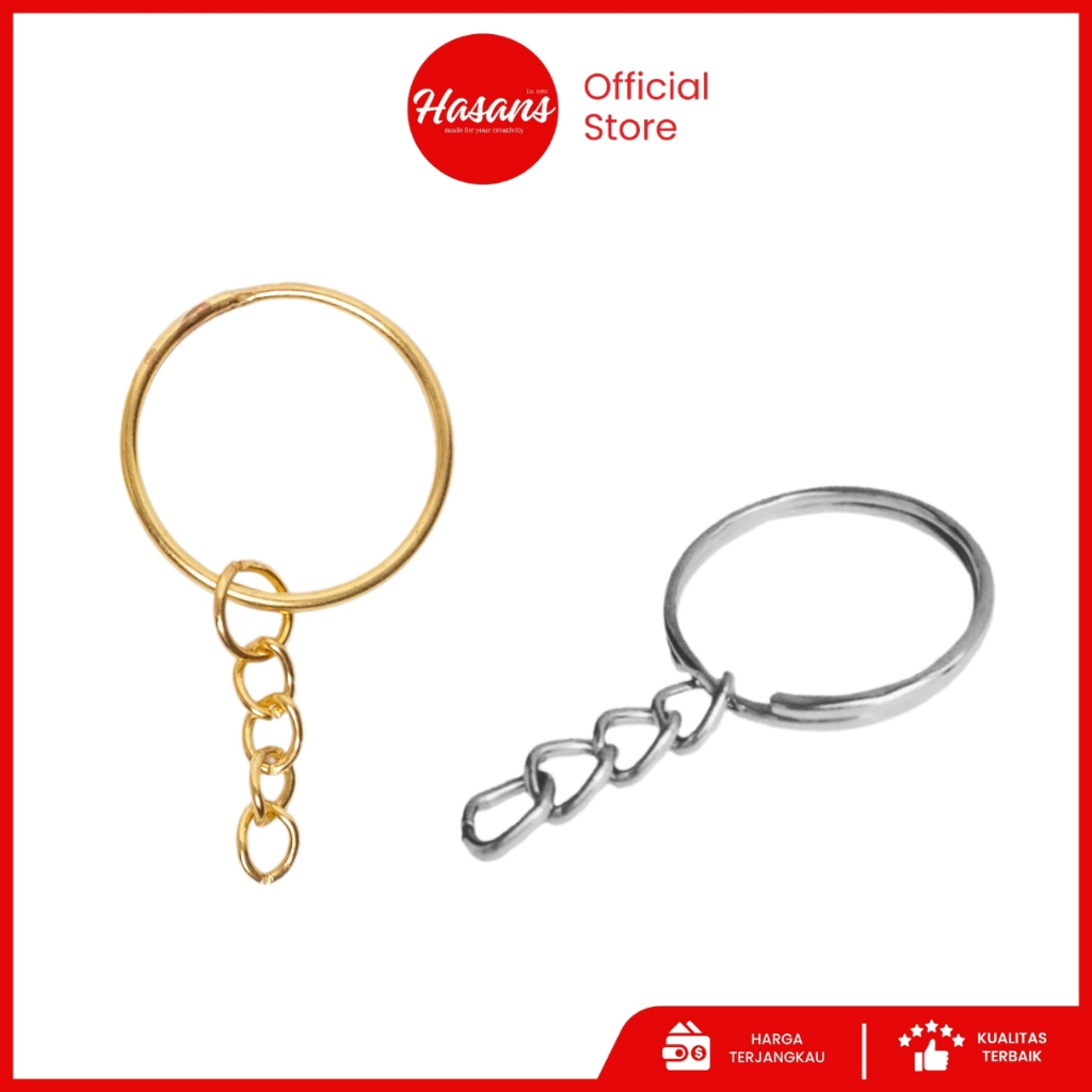 [1000 Pcs] Ring Besi / Pengait Kaitan / Ring Gantungan Kunci Bulat 18mm 25mm 28mm / Gantungan Kunci 