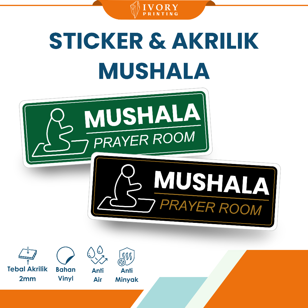 

Sticker & Akrilik Mushala Ukuran 30 x 10 cm
