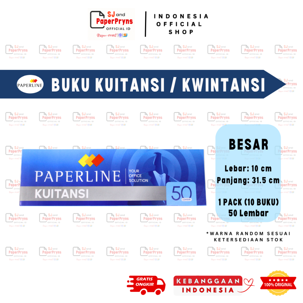 

Buku Kwitansi Kuitansi Paperline Besar [50 Lembar] – 1 Pack 10 Buku