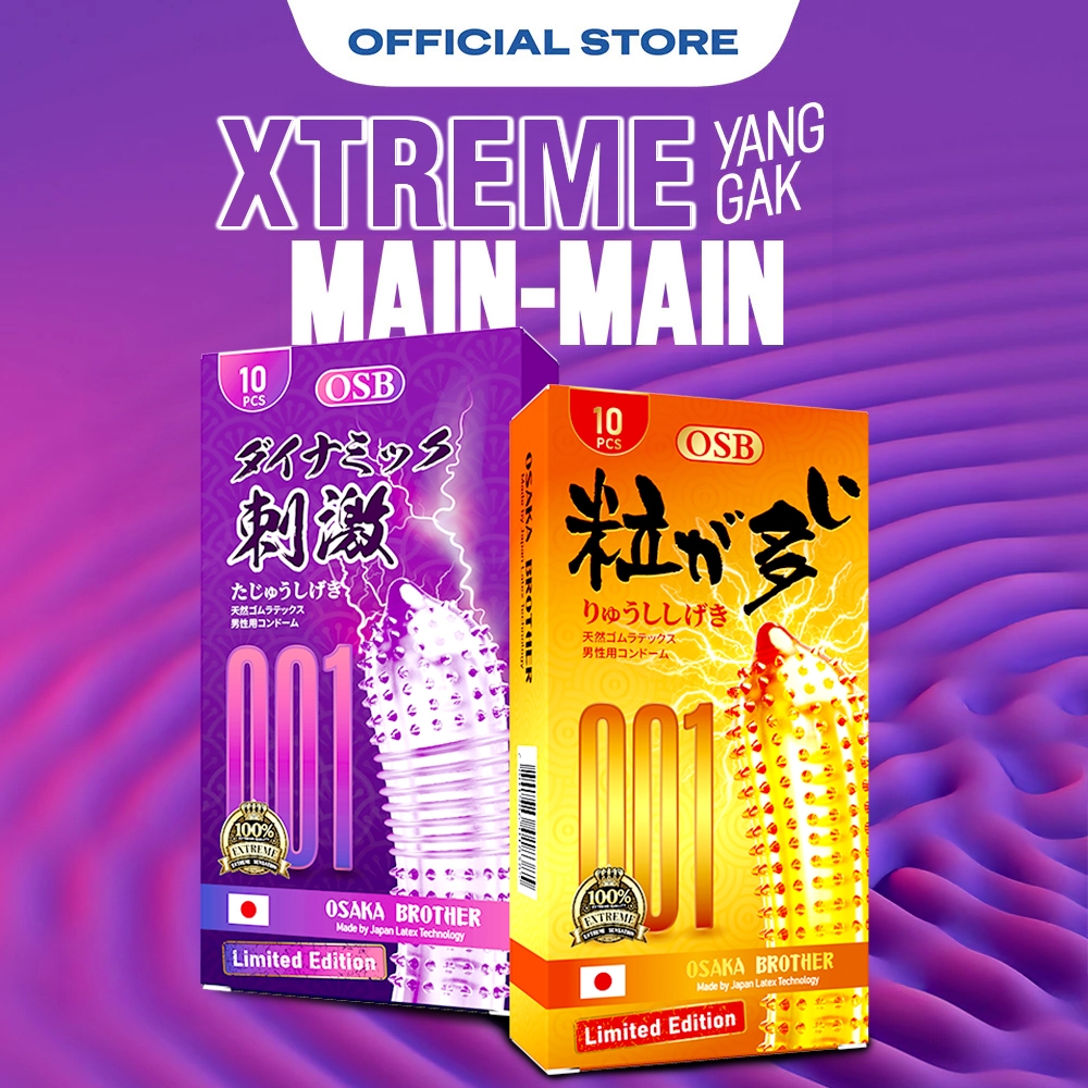 Kondom 001 Bergerigi Xtreme Sensasi Tahan Lama