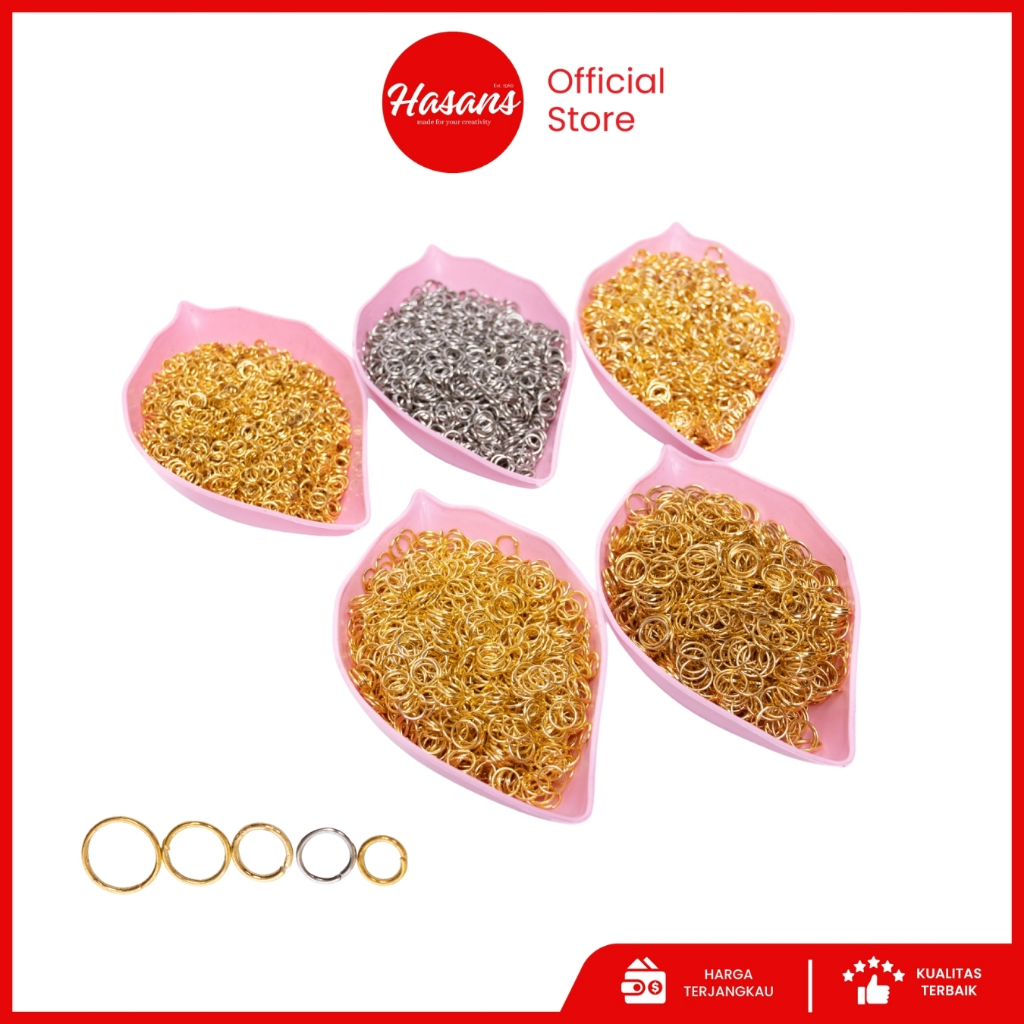 Hasans / Ring O / Ring Besi Bulat / Ring Bulat Kecil / Ring Kecil Aksesoris / Variasi Ring Besi